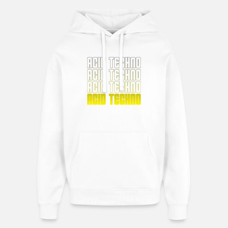 Acid Techno Répétition Dégradé - Sweat à capuche unisexe Stanley/Stella Oversized - blanc