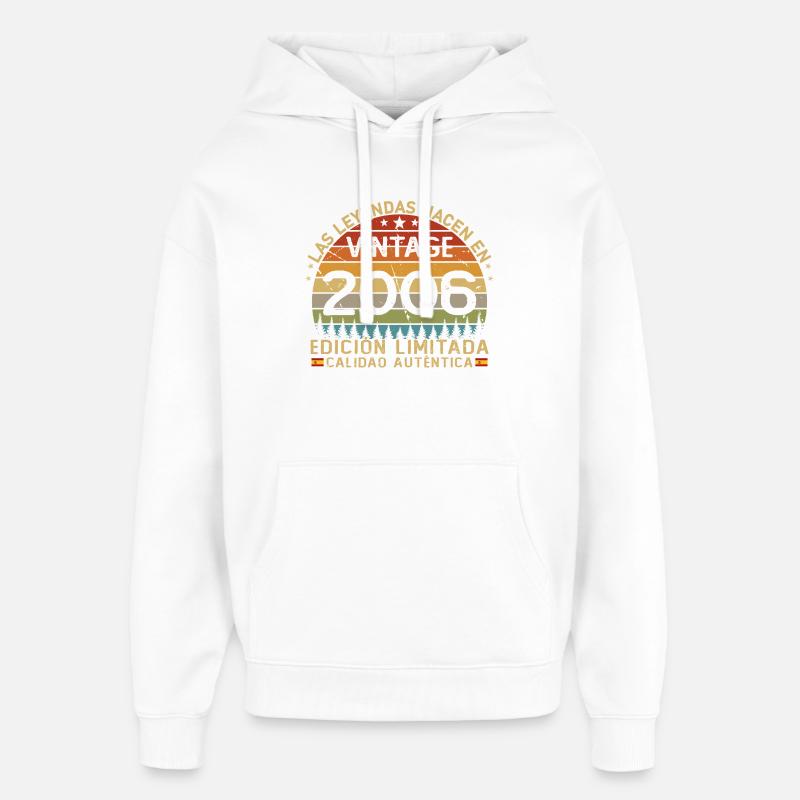Né en 2006, 20 ans - Sweat à capuche unisexe Stanley/Stella Oversized - blanc