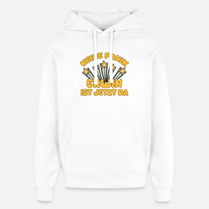 Prénom Erwin - Sweat à capuche unisexe Stanley/Stella Oversized - blanc
