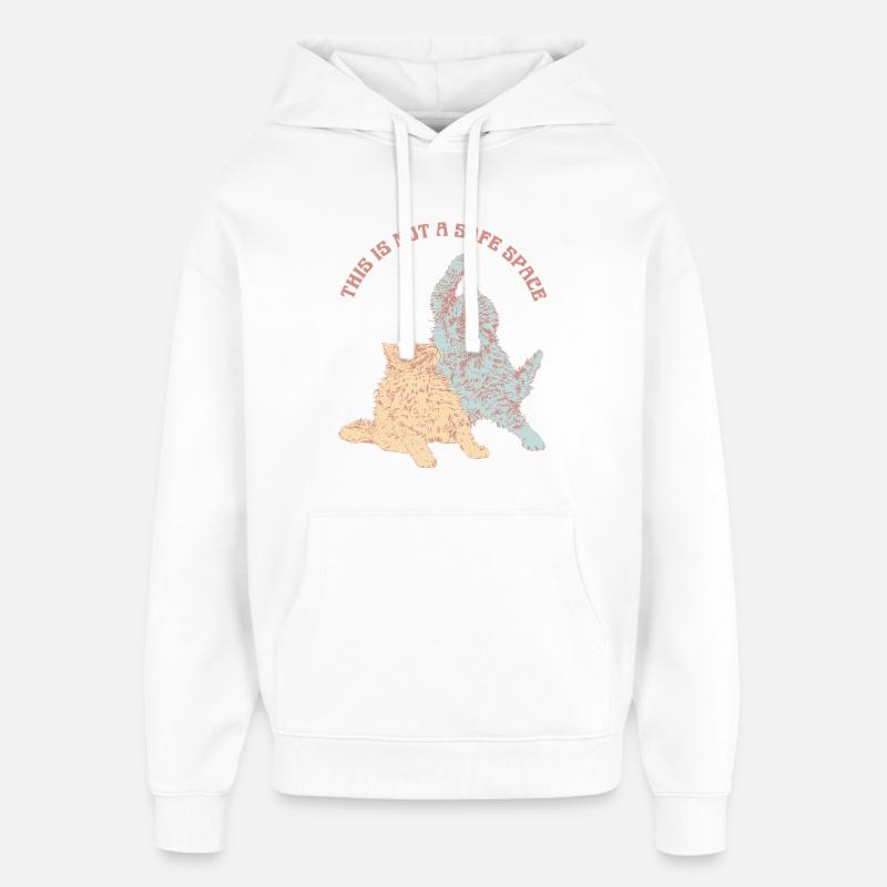 CE N’EST PAS UN ESPACE SÛR - Sweat à capuche unisexe Stanley/Stella Oversized - blanc