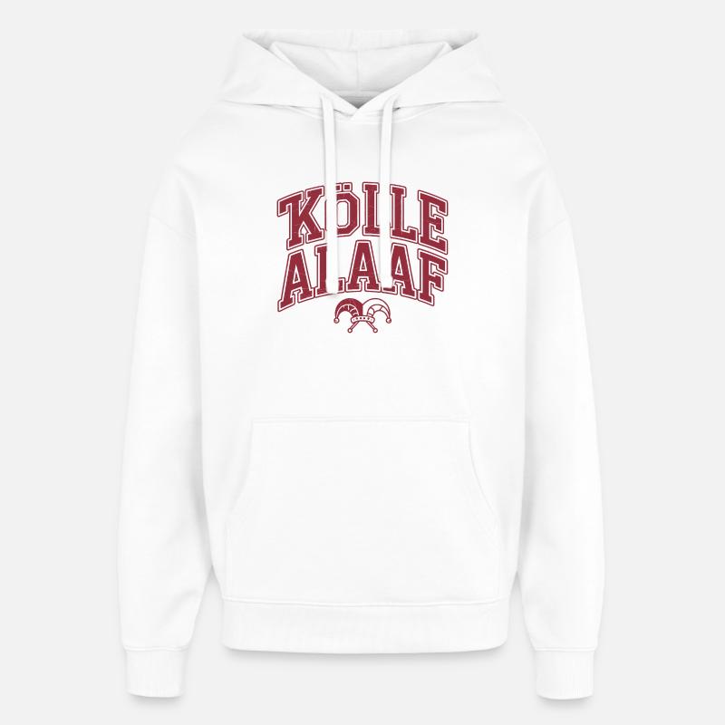 Kölle Alaaf - Hættetrøje unisex Stanley/Stella Oversized - hvid