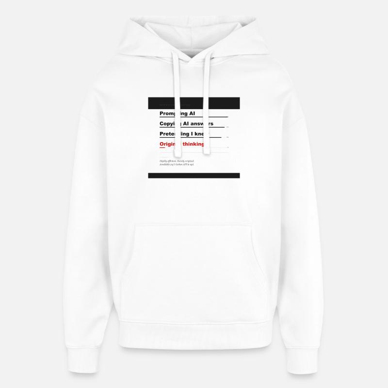 SKILLS: PROMPTING AI 99% - Sweat à capuche unisexe Stanley/Stella Oversized - blanc