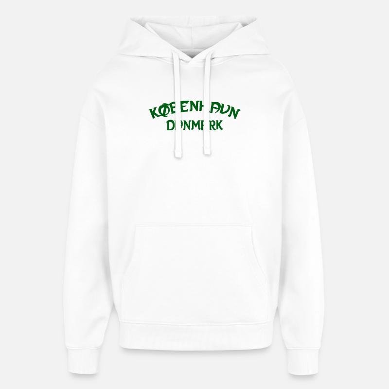 Copenhague pour toujours, Danemark - Sweat à capuche unisexe Stanley/Stella Oversized - blanc