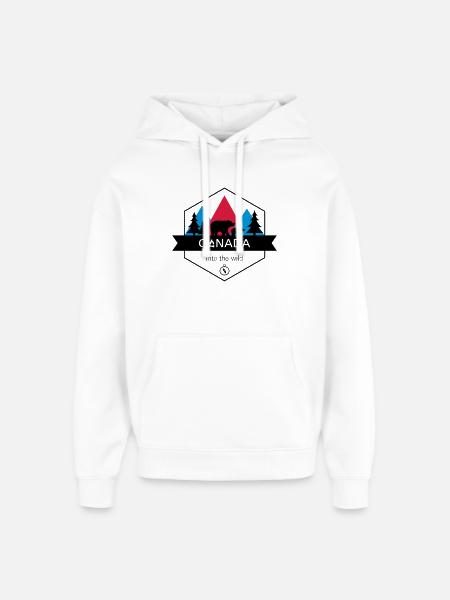 Kanada in die Wildnis mit Bären und Wald - Oversized Unisex Hoodie von Stanley/Stella - Weiß