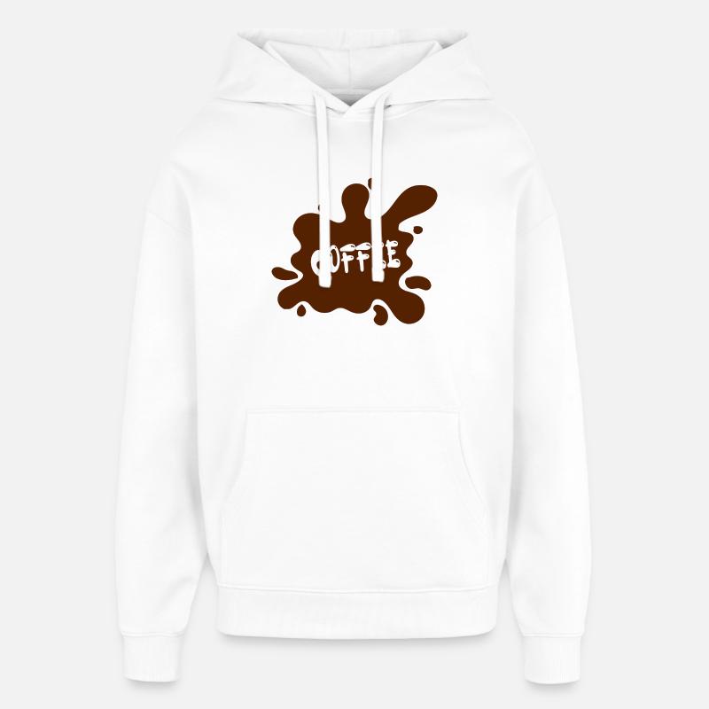 Tache de café au design artistique - Sweat à capuche unisexe Stanley/Stella Oversized - blanc