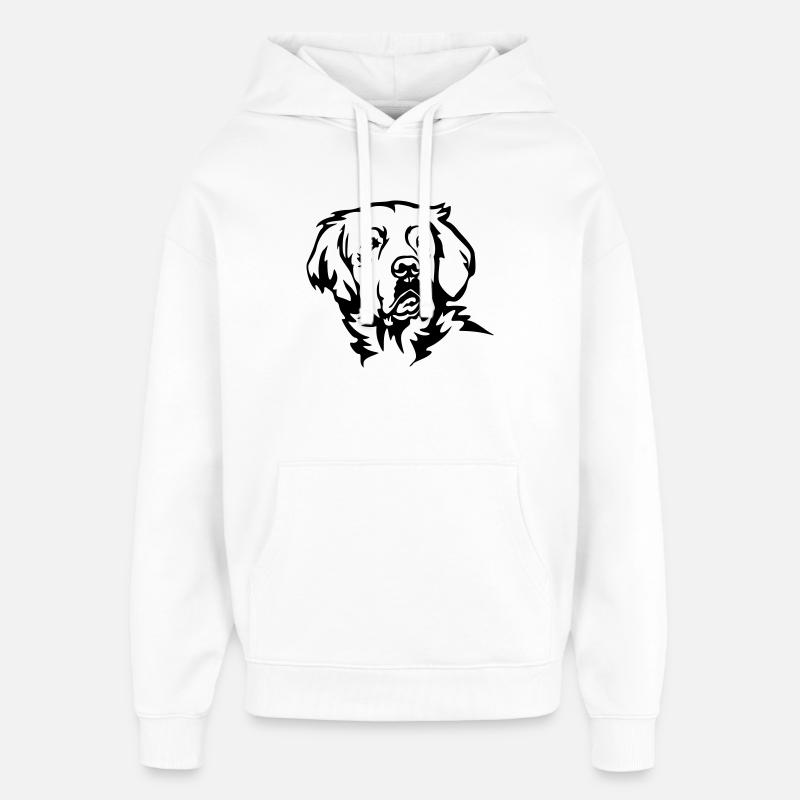 Tête de Golden Retriever - Sweat à capuche unisexe Stanley/Stella Oversized - blanc