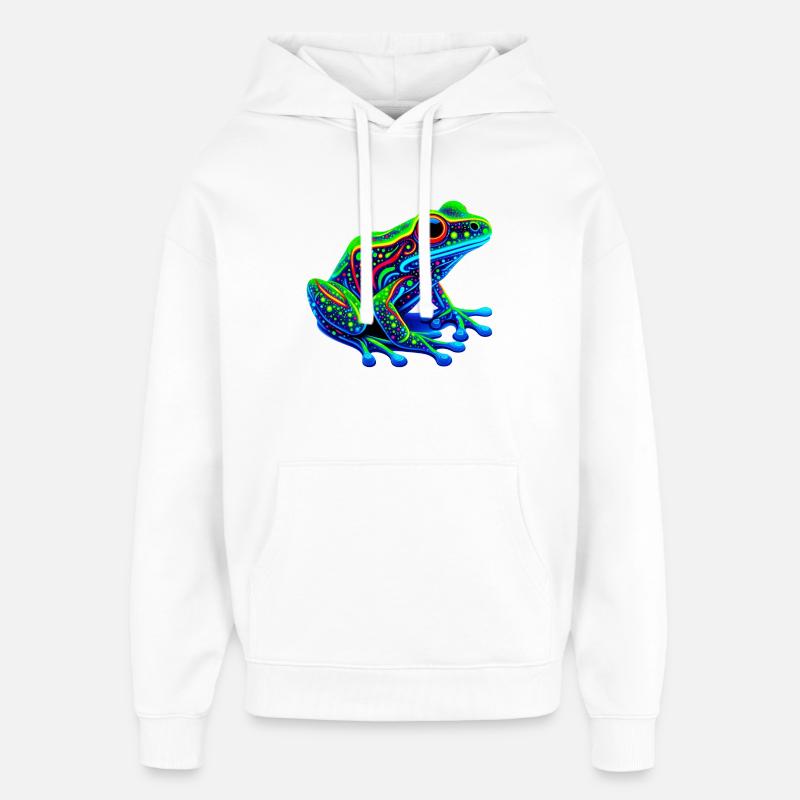 Frosch - Oversized Unisex Hoodie von Stanley/Stella - Weiß