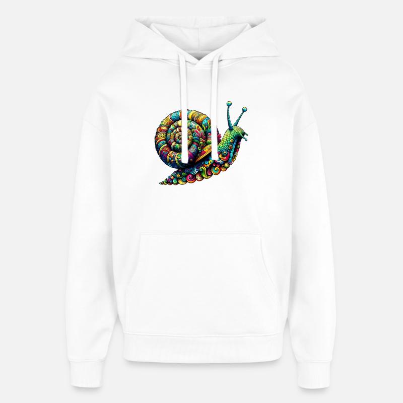 Escargot - Sweat à capuche unisexe Stanley/Stella Oversized - blanc