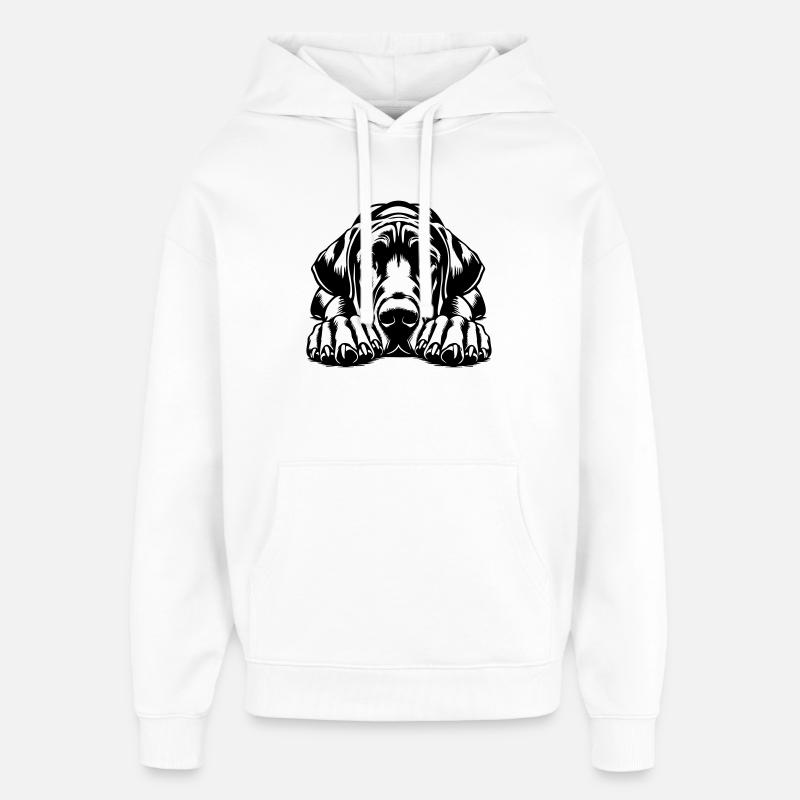 Dogue allemand - Sweat à capuche unisexe Stanley/Stella Oversized - blanc