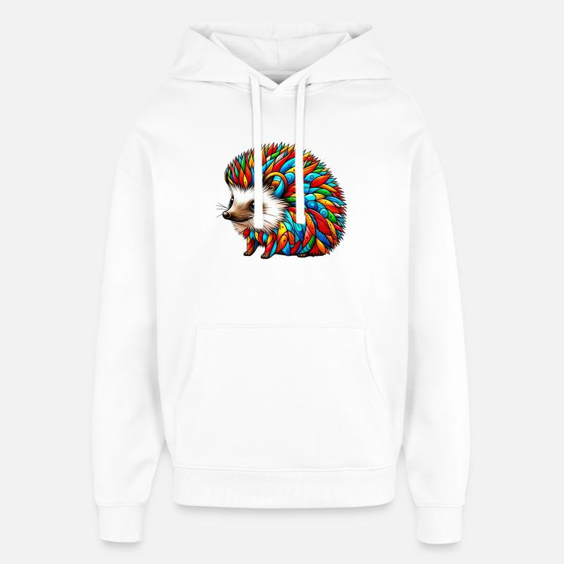 Igel - Oversized Unisex Hoodie von Stanley/Stella - Weiß