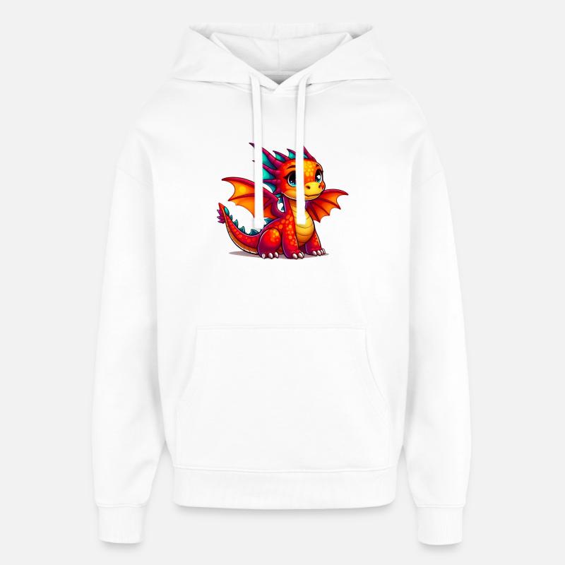 Drache - Oversized Unisex Hoodie von Stanley/Stella - Weiß