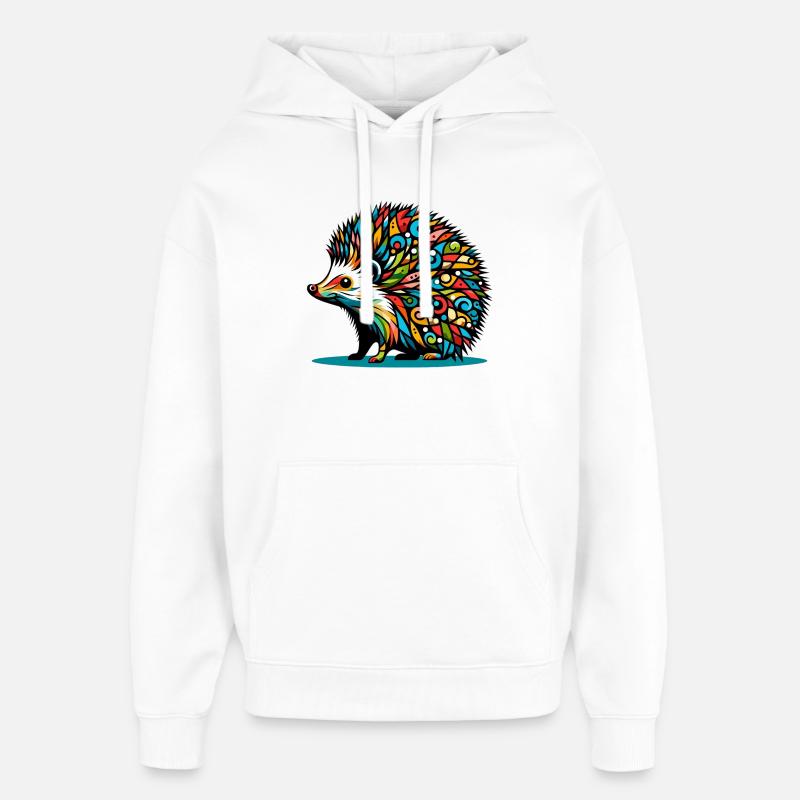 Igel - Oversized Unisex Hoodie von Stanley/Stella - Weiß