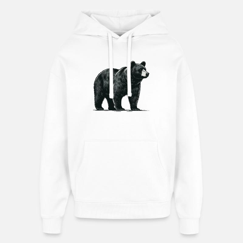 Schwarzbär - Oversized Unisex Hoodie von Stanley/Stella - Weiß