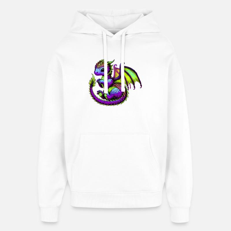 Dragon - Sweat à capuche unisexe Stanley/Stella Oversized - blanc