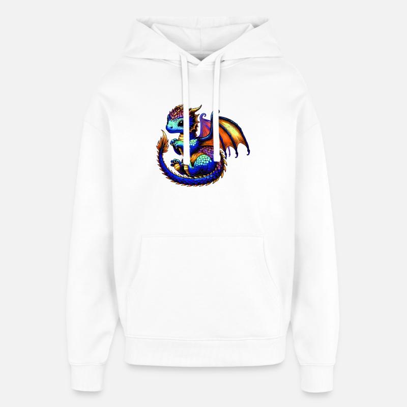 Drache - Oversized Unisex Hoodie von Stanley/Stella - Weiß