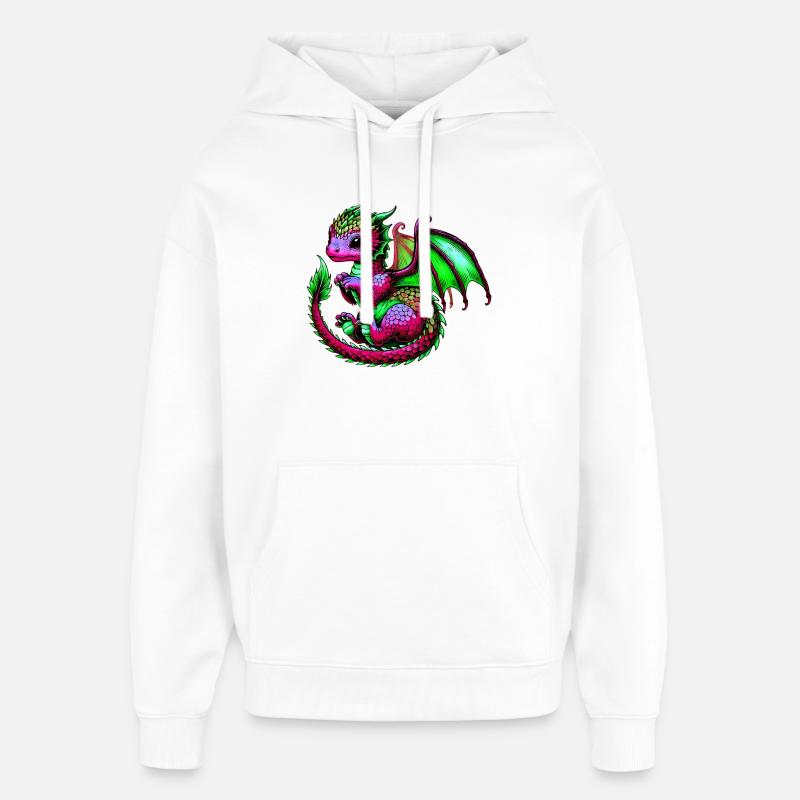 Dragon - Sweat à capuche unisexe Stanley/Stella Oversized - blanc