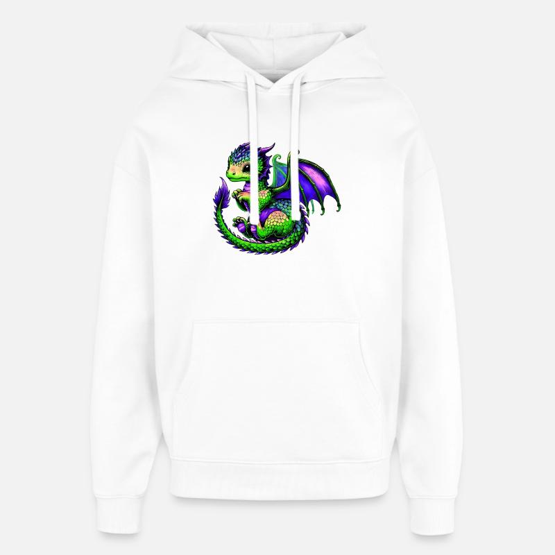 Drache - Oversized Unisex Hoodie von Stanley/Stella - Weiß