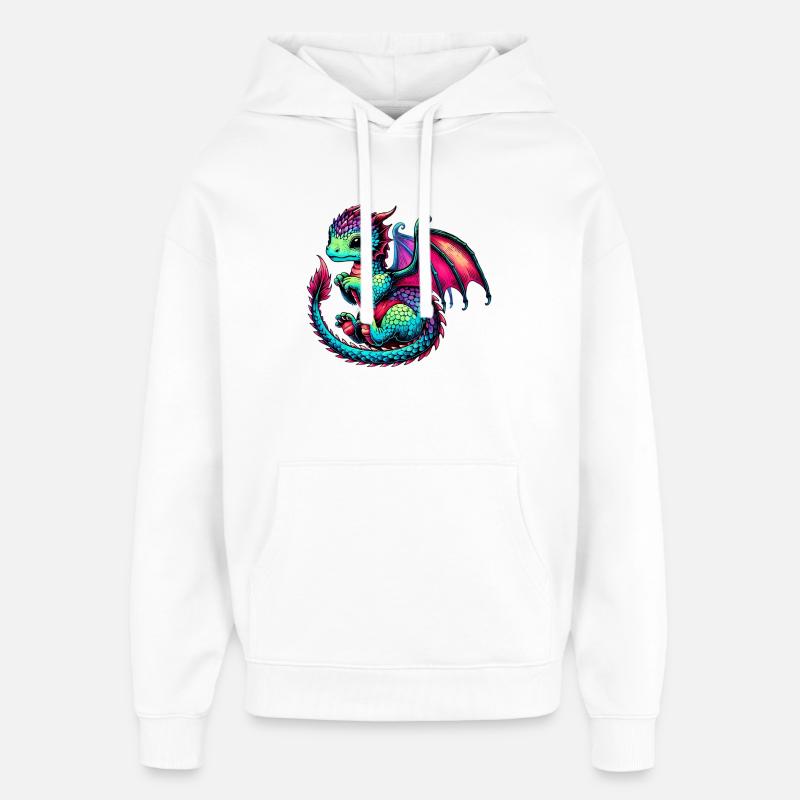 Dragon - Sweat à capuche unisexe Stanley/Stella Oversized - blanc