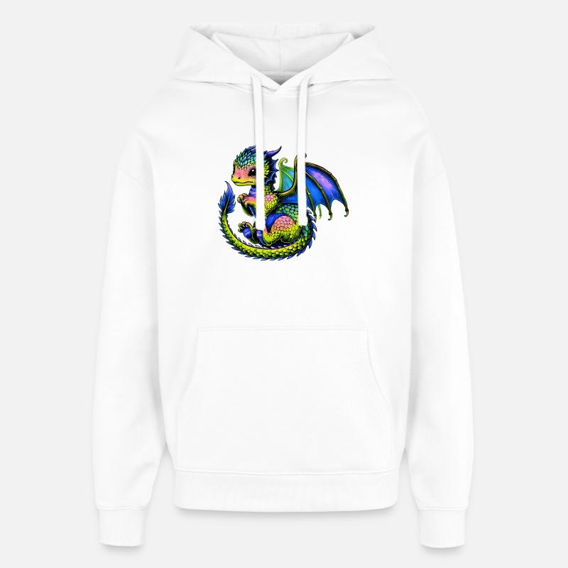 Dragon - Sweat à capuche unisexe Stanley/Stella Oversized - blanc
