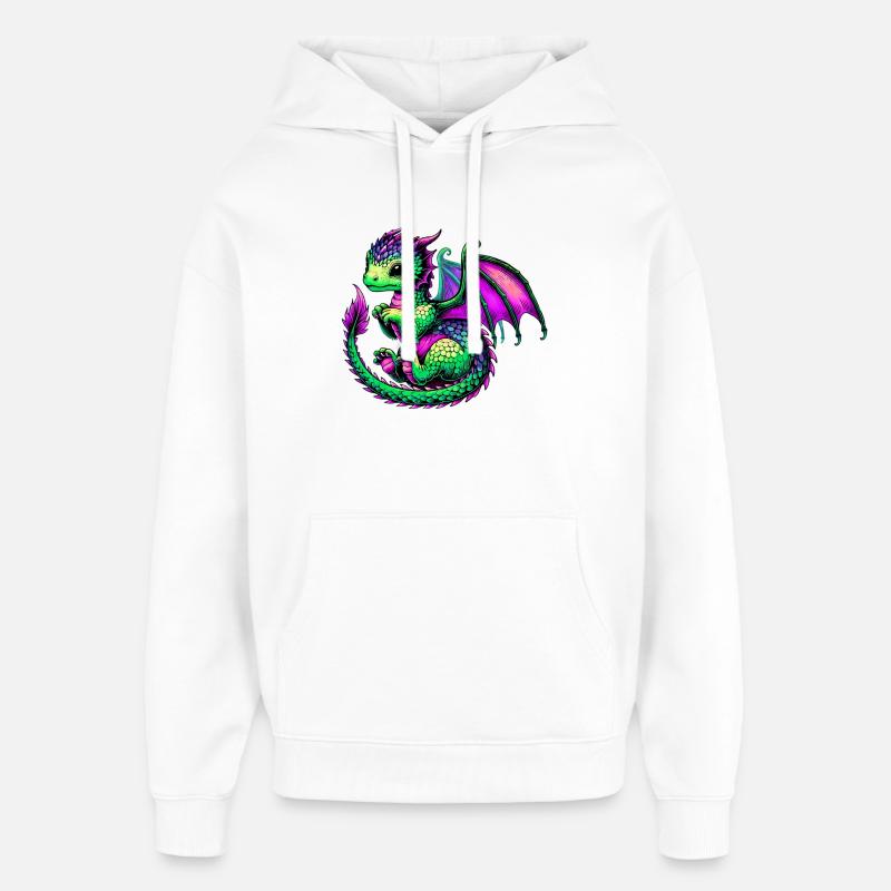 Dragon - Sweat à capuche unisexe Stanley/Stella Oversized - blanc