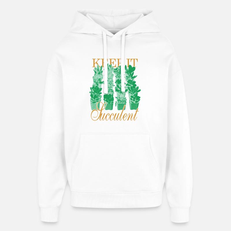 Keep It Succulent - Chemise Succulent Lover - Sweat à capuche unisexe Stanley/Stella Oversized - blanc