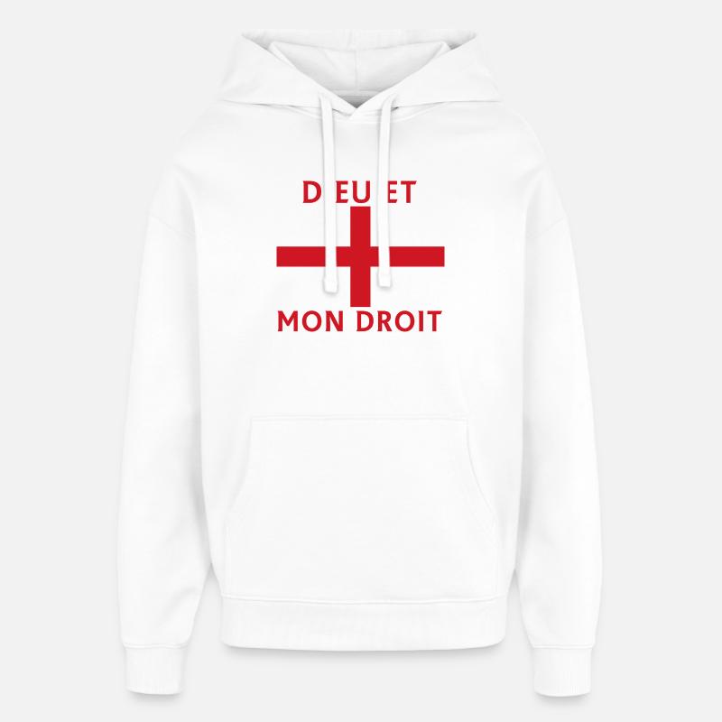 Voix croisée avec drapeau français - Sweat à capuche unisexe Stanley/Stella Oversized - blanc