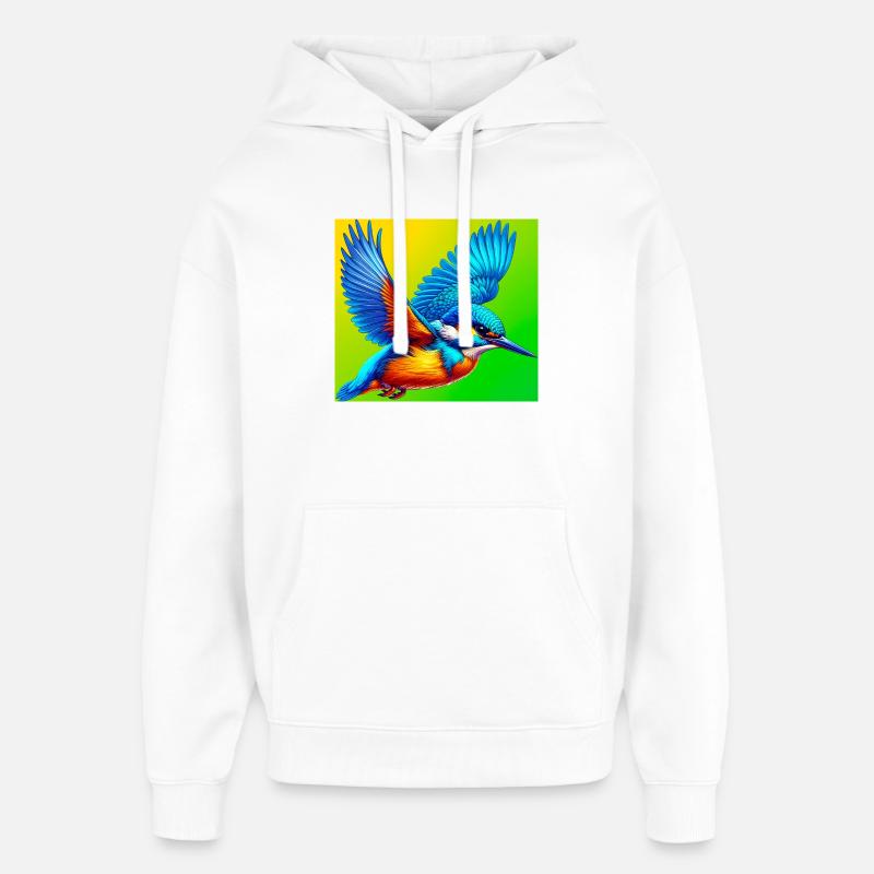 martin-pêcheur - Sweat à capuche unisexe Stanley/Stella Oversized - blanc