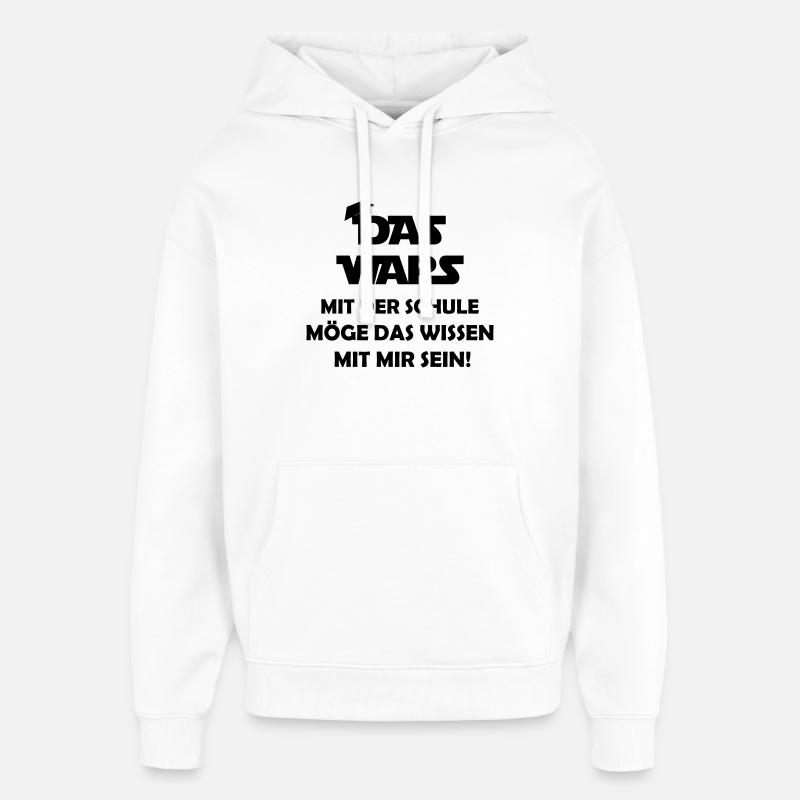 c'était_tout_avec_l'école - Sweat à capuche unisexe Stanley/Stella Oversized - blanc