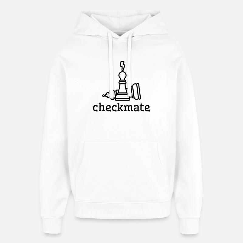 Échec et mat pour gagner - Sweat à capuche unisexe Stanley/Stella Oversized - blanc