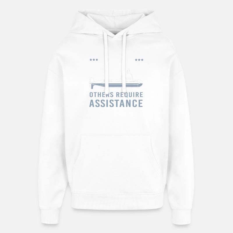 4 juillet Sous-marin Veteran Navy USA - Sweat à capuche unisexe Stanley/Stella Oversized - blanc