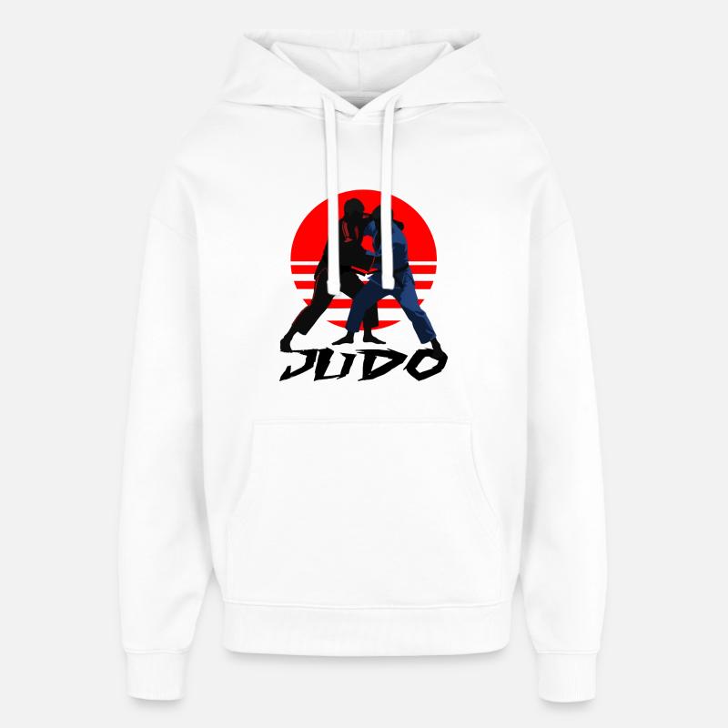 Judo - Sweat à capuche unisexe Stanley/Stella Oversized - blanc