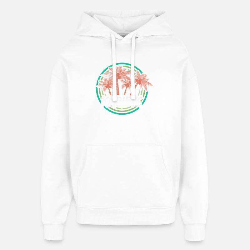 Vacances Caraïbes - Sweat à capuche unisexe Stanley/Stella Oversized - blanc