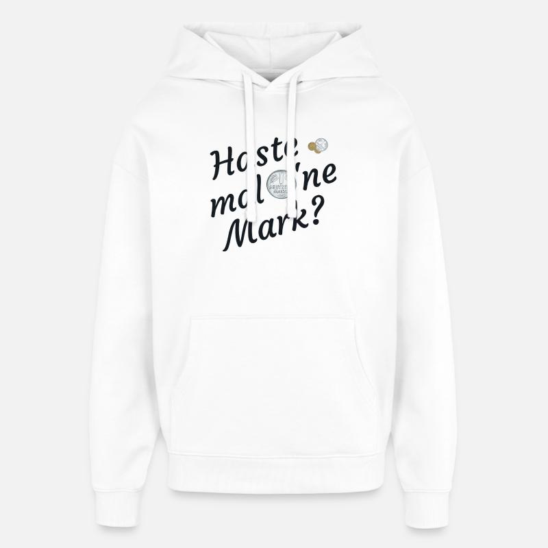 Haste Mal Eine Mark Nostalgie - Oversized Unisex Hoodie von Stanley/Stella - Weiß