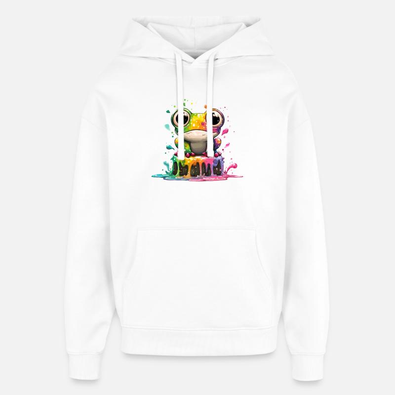 Rainbow Frog Kitchen Magic - Oversized Unisex Hoodie by Stanley/Stella - white