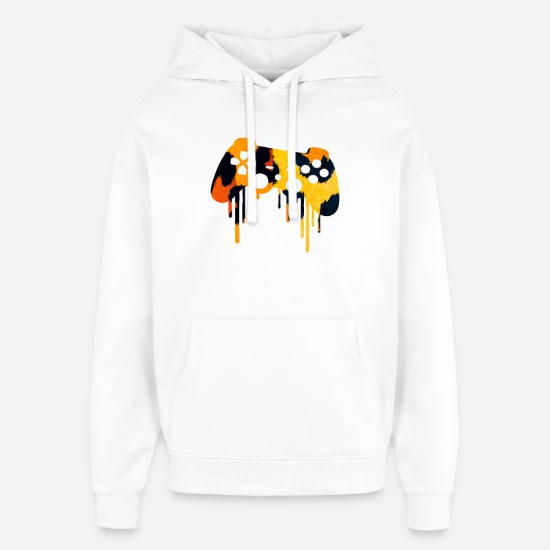 Lecteur Leopard Print Gaming - Sweat à capuche unisexe Stanley/Stella Oversized - blanc