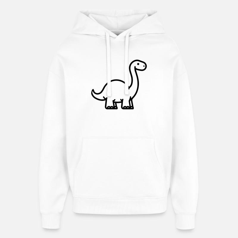 Brontosaure - Sweat à capuche unisexe Stanley/Stella Oversized - blanc