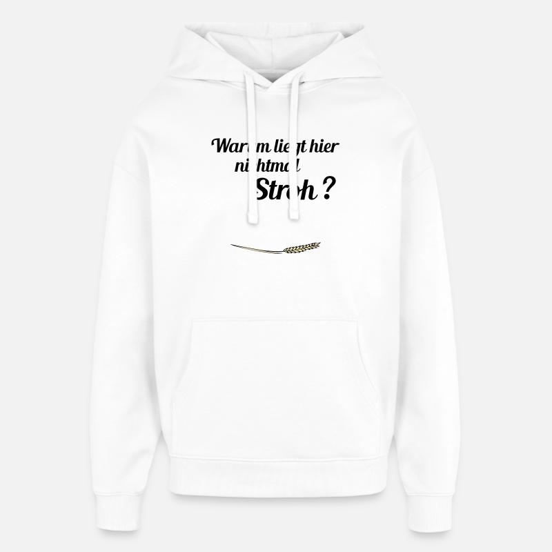 Pas de paille - Sweat à capuche unisexe Stanley/Stella Oversized - blanc