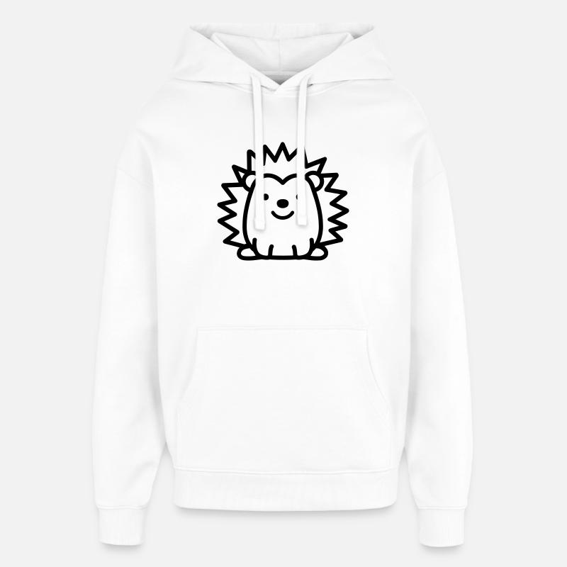 hérisson - Sweat à capuche unisexe Stanley/Stella Oversized - blanc