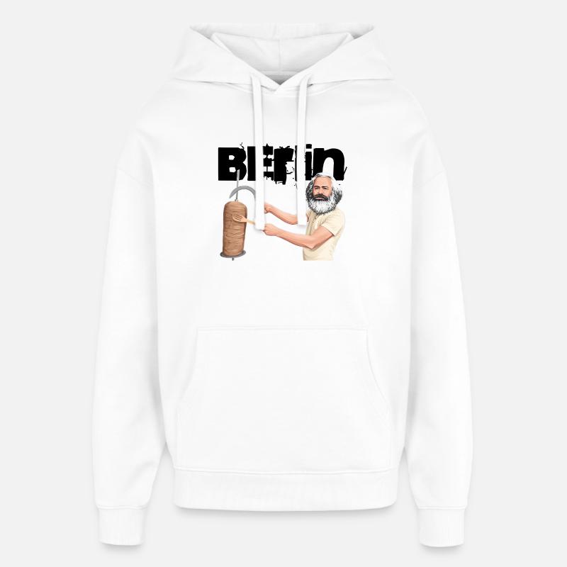 Berlin Döner Marx - Sweat à capuche unisexe Stanley/Stella Oversized - blanc