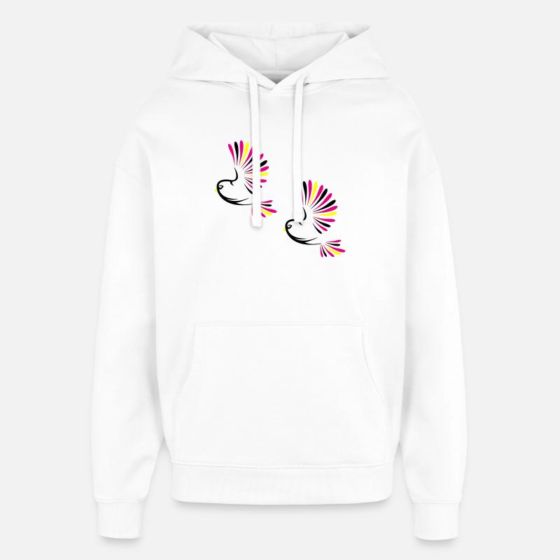 Vogel Bird - Sweat à capuche unisexe Stanley/Stella Oversized - blanc