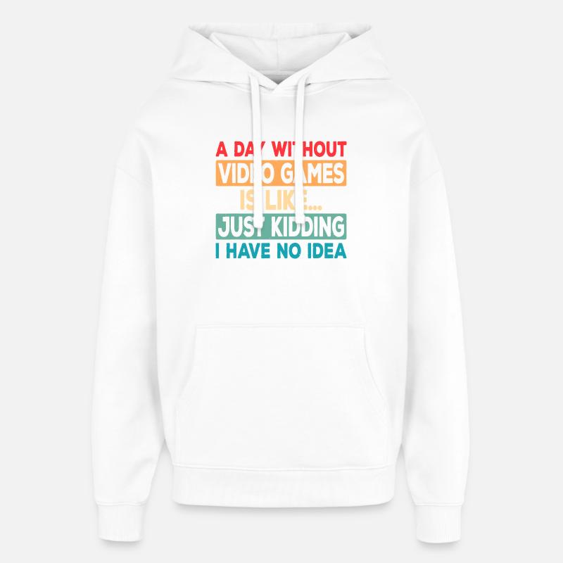 Game Day Absence Joke Tee - Oversized Unisex Hoodie by Stanley/Stella - white