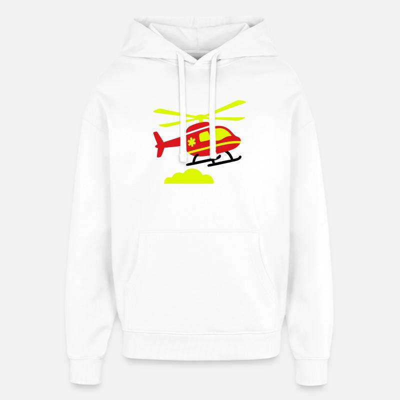 Rettungshubschrauber Notarzt - Oversized Unisex Hoodie von Stanley/Stella - Weiß
