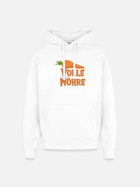 Volle Möhre - Oversized Unisex Hoodie von Stanley/Stella - Weiß