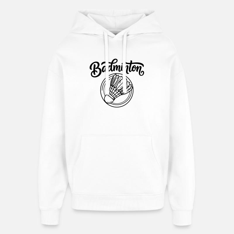 Badminton - Oversized Unisex Hoodie von Stanley/Stella - Weiß