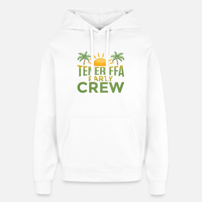 Tenerife Party Crew - Sweat à capuche unisexe Stanley/Stella Oversized - blanc