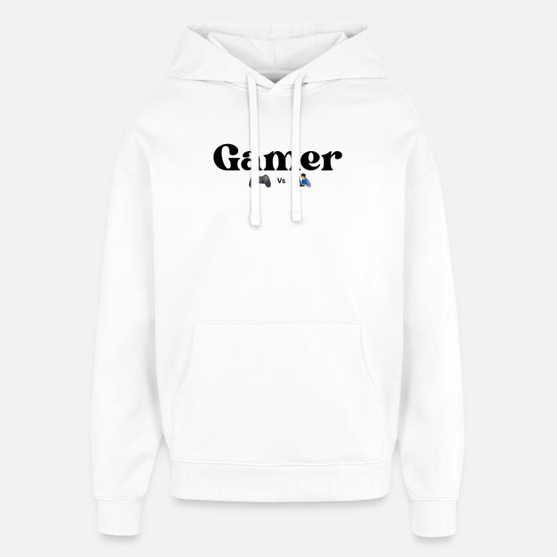 Controller VS PC - Oversized Unisex Hoodie von Stanley/Stella - Weiß