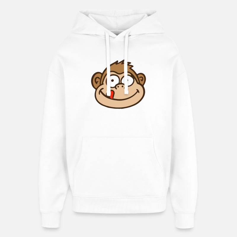 singe - Sweat à capuche unisexe Stanley/Stella Oversized - blanc