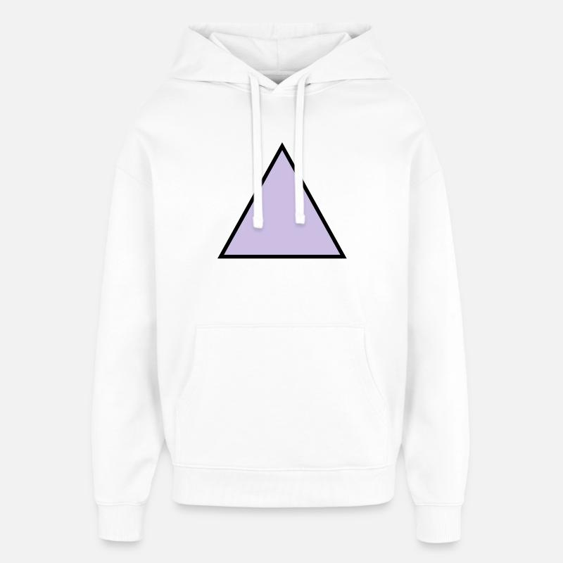 hipster triangle triangle shape - Oversized Unisex Hoodie by Stanley/Stella - white