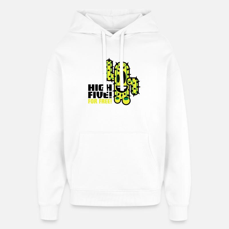 kaktus comic - Oversized Unisex Hoodie von Stanley/Stella - Weiß