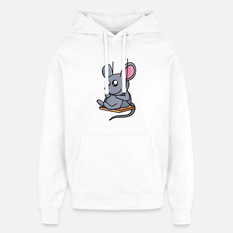 Souris souris swing - conception - Sweat à capuche unisexe Stanley/Stella Oversized - blanc